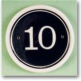 Round circle with number 10 inside